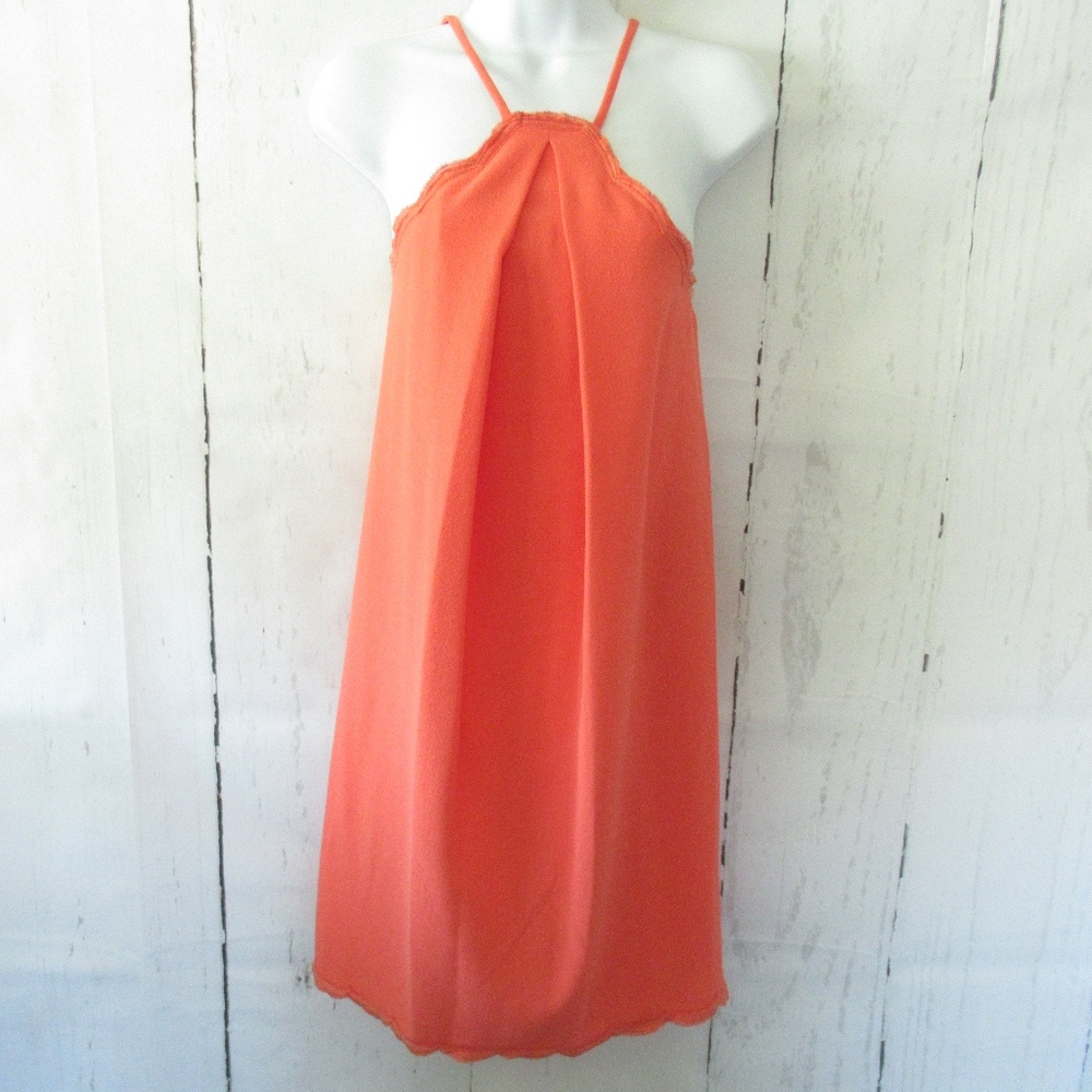 Trina Turk Vine Scalloped Halter Dress